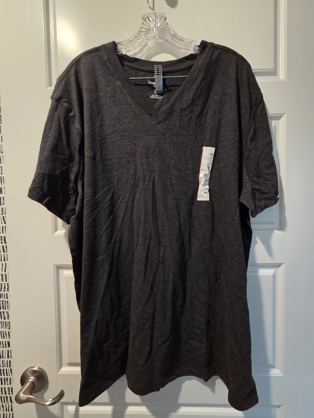 Goodfellow & Co Men's V-Neck T-Shirt - Charcoal Gray Xxl Nwt